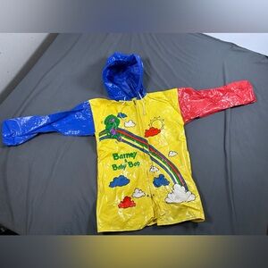 Vintage Barney & Baby Bop Vinyl raincoat O0060